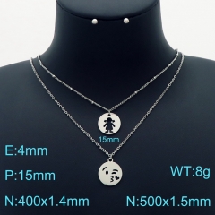 Stainless steel jewelry Necklace Earrings set Wholesale