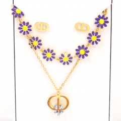 Stainless steel jewelry Necklace Earrings set Wholesale