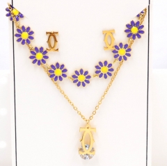 Stainless steel jewelry Necklace Earrings set Wholesale