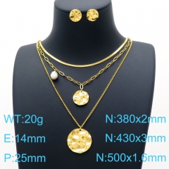 Stainless steel jewelry Necklace Earrings set Wholesale