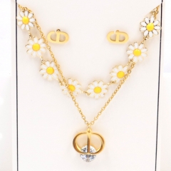 Stainless steel jewelry Necklace Earrings set Wholesale