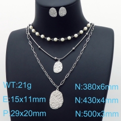 Stainless steel jewelry Necklace Earrings set Wholesale