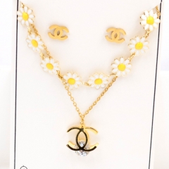 Stainless steel jewelry Necklace Earrings set Wholesale