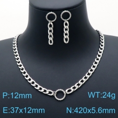 Stainless steel jewelry Necklace Earrings set Wholesale