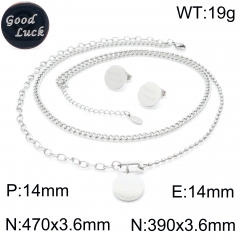 Stainless steel jewelry Necklace Earrings set Wholesale