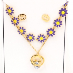 Stainless steel jewelry Necklace Earrings set Wholesale