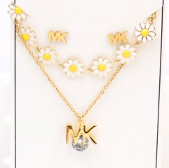 Stainless steel jewelry Necklace Earrings set Wholesale