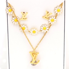 Stainless steel jewelry Necklace Earrings set Wholesale