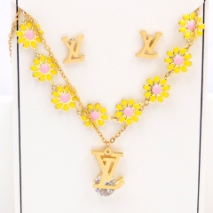 Stainless steel jewelry Necklace Earrings set Wholesale