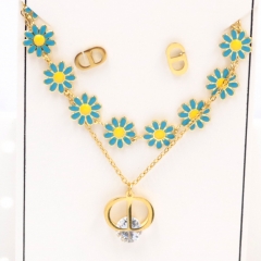 Stainless steel jewelry Necklace Earrings set Wholesale