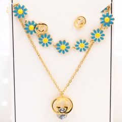 Stainless steel jewelry Necklace Earrings set Wholesale