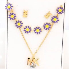 Stainless steel jewelry Necklace Earrings set Wholesale