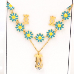 Stainless steel jewelry Necklace Earrings set Wholesale