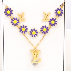Stainless steel jewelry Necklace Earrings set Wholesale
