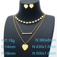 Stainless steel jewelry Necklace Earrings set Wholesale