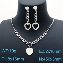 Stainless steel jewelry Necklace Earrings set Wholesale