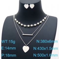 Stainless steel jewelry Necklace Earrings set Wholesale