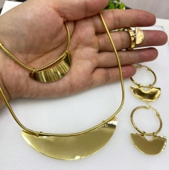 Stainless steel jewelry Bracelet Necklace Earrings Ring set Wholesale