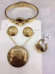 Stainless steel jewelry Bracelet Necklace Earrings Ring set Wholesale