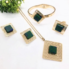 Stainless steel jewelry Bracelet Necklace Earrings Ring set Wholesale