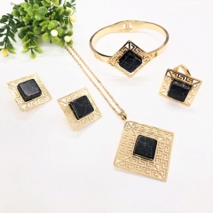 Stainless steel jewelry Bracelet Necklace Earrings Ring set Wholesale
