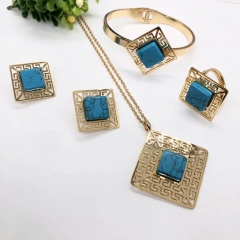 Stainless steel jewelry Bracelet Necklace Earrings Ring set Wholesale