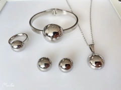 Stainless steel jewelry Bracelet Necklace Earrings Ring set Wholesale