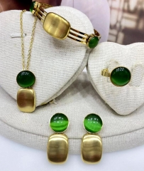 Stainless steel jewelry Bracelet Necklace Earrings Ring set Wholesale
