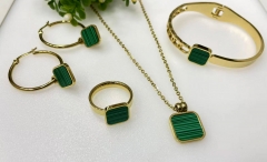 Stainless steel jewelry Bracelet Necklace Earrings Ring set Wholesale