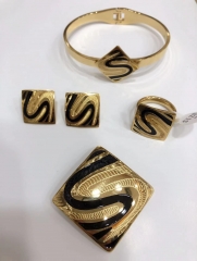 Stainless steel jewelry Bracelet Necklace Earrings Ring set Wholesale