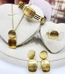 Stainless steel jewelry Bracelet Necklace Earrings Ring set Wholesale