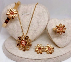 Stainless steel jewelry Bracelet Necklace Earrings Ring set Wholesale