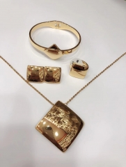 Stainless steel jewelry Bracelet Necklace Earrings Ring set Wholesale