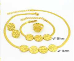 Stainless steel jewelry Bracelet Necklace Earrings Ring set Wholesale