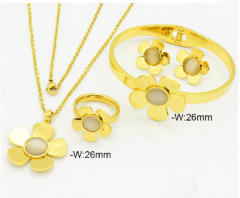 Stainless steel jewelry Bracelet Necklace Earrings Ring set Wholesale