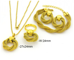 Stainless steel jewelry Bracelet Necklace Earrings Ring set Wholesale
