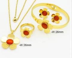 Stainless steel jewelry Bracelet Necklace Earrings Ring set Wholesale