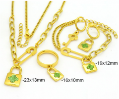 Stainless steel jewelry Bracelet Necklace Earrings Ring set Wholesale