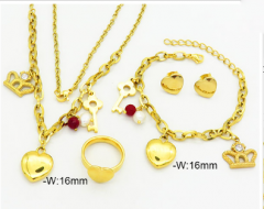 Stainless steel jewelry Bracelet Necklace Earrings Ring set Wholesale