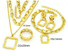 Stainless steel jewelry Bracelet Necklace Earrings Ring set Wholesale