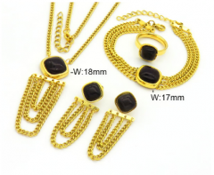 Stainless steel jewelry Bracelet Necklace Earrings Ring set Wholesale
