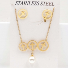 Stainless steel jewelry Necklace Earrings set Wholesale