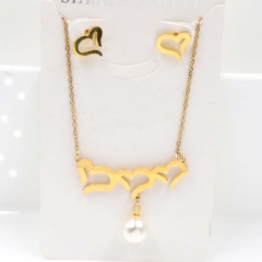 Stainless steel jewelry Necklace Earrings set Wholesale