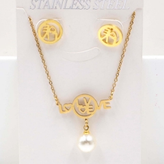 Stainless steel jewelry Necklace Earrings set Wholesale