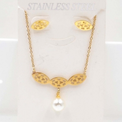 Stainless steel jewelry Necklace Earrings set Wholesale