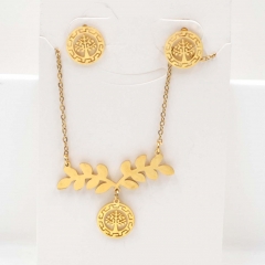 Stainless steel jewelry Necklace Earrings set Wholesale