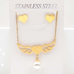 Stainless steel jewelry Necklace Earrings set Wholesale