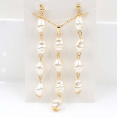 Stainless steel jewelry Necklace Earrings set Wholesale