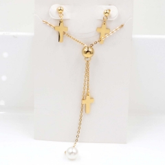 Stainless steel jewelry Necklace Earrings set Wholesale