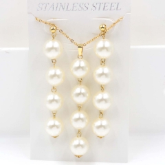 Stainless steel jewelry Necklace Earrings set Wholesale